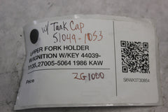 UPPER FORK HOLDER W/IGNITION W/KEY 44039-1135 27005-5064 1986 KAW ZG1000