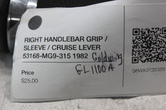 RIGHT HANDLEBAR GRIP / SLEEVE / CRUISE LEVER 53168-MG9-315 1982 GOLDWING GL1100A