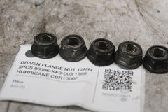 DRIVEN FLANGE NUT 12MM 5PCS 90306-KF0-003 1988 HURRICANE CBR1000F