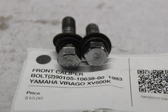 FRONT CALIPER BOLT (2) 90105-10638-00  1983 YAMAHA VIRAGO XV500K