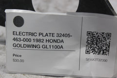 ELECTRIC PLATE 32405-463-000 1982 HONDA GOLDWING GL1100A
