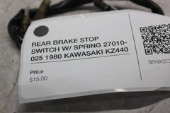 REAR BRAKE STOP SWITCH W/ SPRING 27010-025 1980 KAWASAKI KZ440