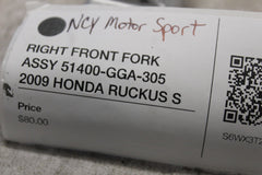 RIGHT FRONT FORK ASSY 51400-GGA-305 2009 HONDA RUCKUS S