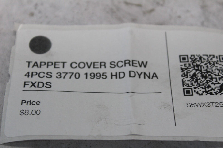 TAPPET COVER SCREW 4PCS 3770 1995 HD DYNA FXDS