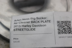 Arlen Ness Big Sucker Air Cleaner BACK PLATE 2015 Harley Davidson STREETGLIDE