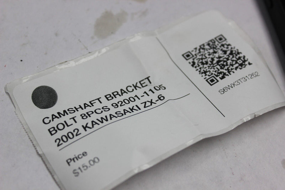 CAMSHAFT BRACKET BOLT 8PCS 92001-1105 2002 KAWASAKI ZX-6