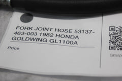FORK JOINT HOSE 53137-463-003 1982 HONDA GOLDWING GL1100A