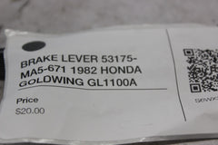 BRAKE LEVER 53175-MA5-671 1982 HONDA GOLDWING GL1100A