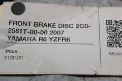 FRONT BRAKE DISC 2C0-2581T-00-00 2007 YAMAHA R6 YZFR6