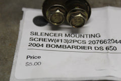 SILENCER MOUNTING SCREW (#13) 2PCS 207662044 2004 BOMBARDIER DS 650