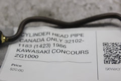 CYLINDER HEAD PIPE CANADA ONLY 32102-1183 (1423) 1986 KAWASAKI CONCOURS ZG1000