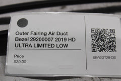Outer Fairing Air Duct Bezel 29200007 2019 HD ULTRA LIMITED LOW