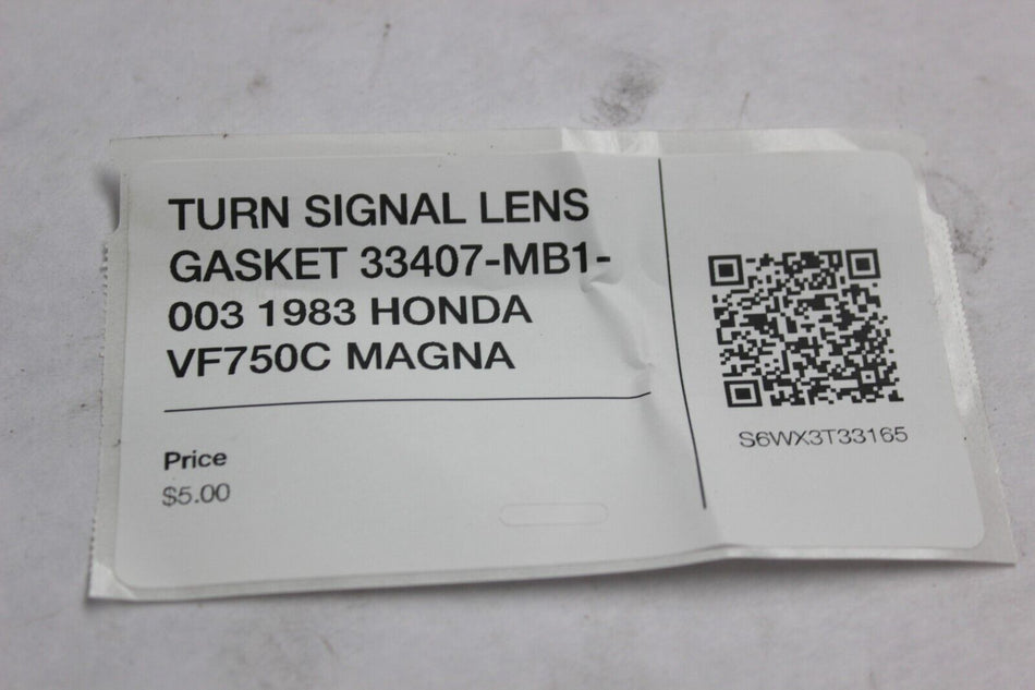 TURN SIGNAL LENS GASKET 33407-MB1-003 1983 HONDA VF750C MAGNA
