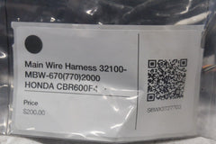 Main Wire Harness 32100-MBW-670 (770) 2000 HONDA CBR600F4