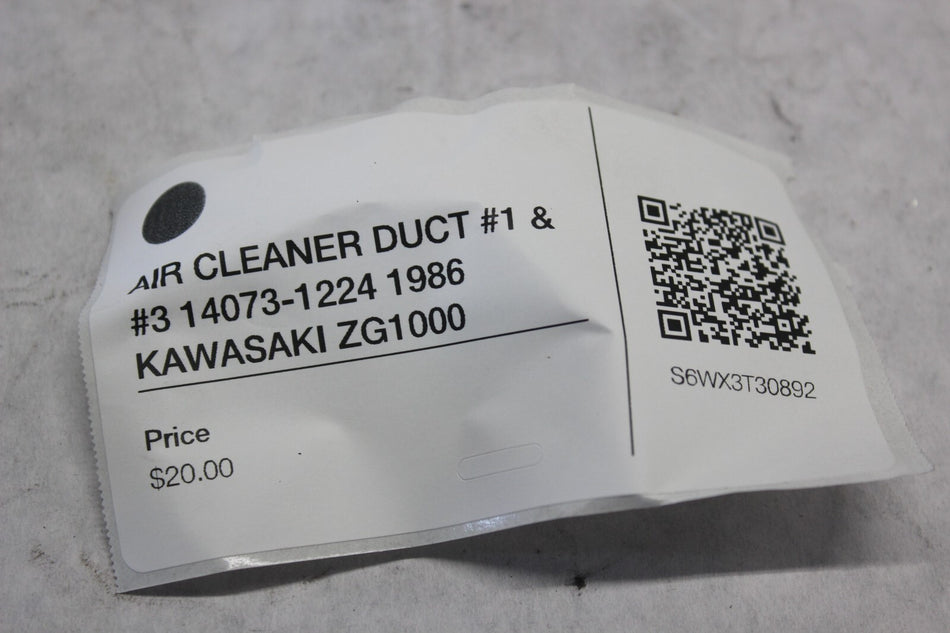 AIR CLEANER DUCT #1 & #3 14073-1224 1986 KAWASAKI ZG1000