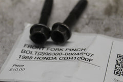 FRONT FORK PINCH BOLT (2) 96300-08045-07  1988 HONDA CBR1000F