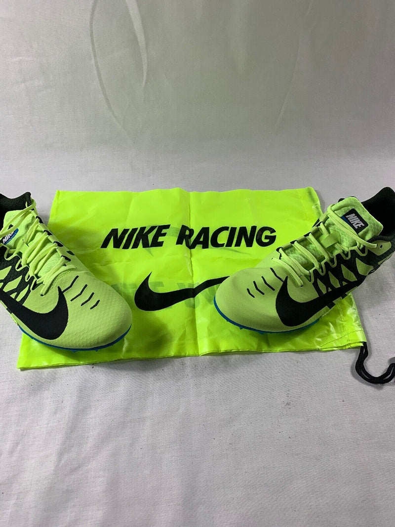 Men’s Nike ZOOM RIVAL S 9 Track Running Sprint Shoes VOLT Size 13 With Carry Bag