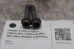 FRONT FORK LOWER PINCH BOLT (2) 90109-MR7-000 2000 HONDA CBR600F4