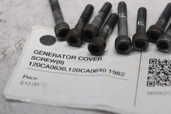 GENERATOR COVER SCREW (8) 120CA0630,120CA0640 1982 KAW SPECTRE KZ1100