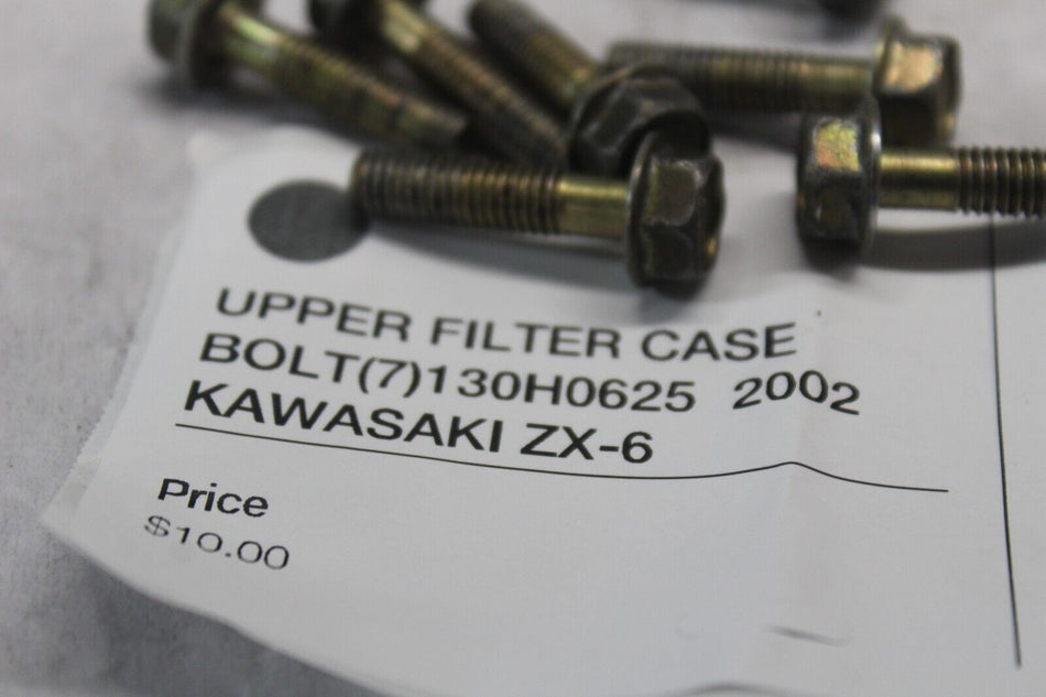 UPPER FILTER CASE BOLT (7) 130H0625 2002 KAWASAKI ZX-6