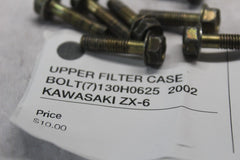UPPER FILTER CASE BOLT (7) 130H0625 2002 KAWASAKI ZX-6