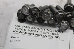 OIL PAN MOUNTING BOLT 14PCS 92151-1225 1999 KAWASAKI NINJA ZX-9R