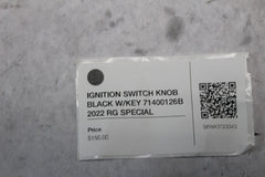 IGNITION SWITCH KNOB BLACK W/KEY 71400126B 2022 RG SPECIAL