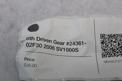 6th Driven Gear #24361-02F30 2006 SV1000S