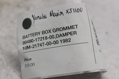 BATTERY BOX GROMMET 90480-17218-00,DAMPER 10M-21747-00-00 1982 YAMAHA MAXIM XJ11