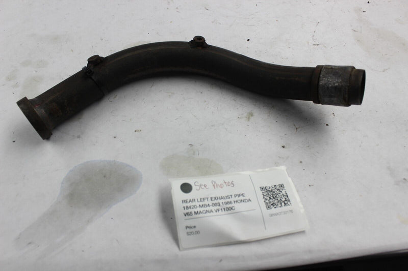 REAR LEFT EXHAUST PIPE 18420-MB4-003 1986 HONDA V65 MAGNA VF1100C