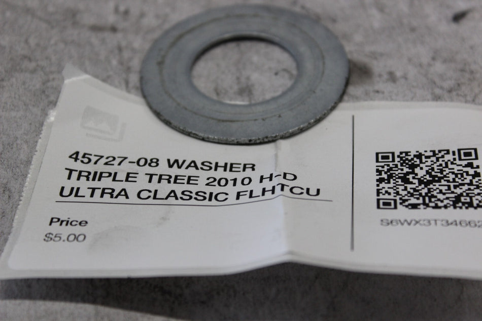 45727-08 WASHER TRIPLE TREE 2010 H-D ULTRA CLASSIC FLHTCU