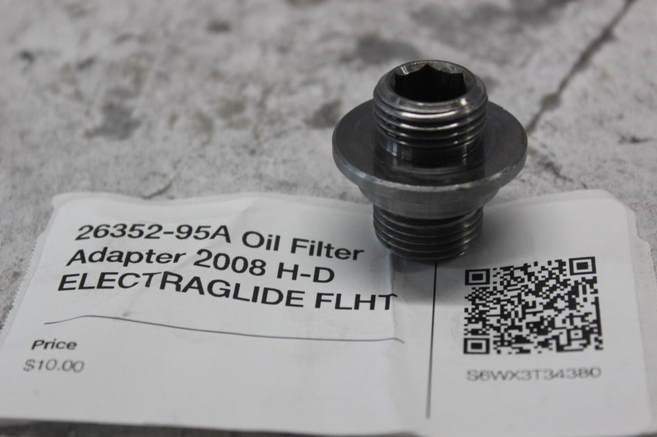 26352-95A Oil Filter Adapter 2008 H-D ELECTRAGLIDE FLHT
