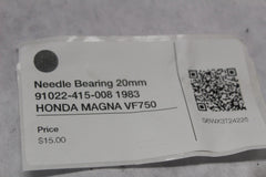 Needle Bearing 20mm 91022-415-008 1983 HONDA MAGNA VF750