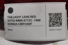 TAILLIGHT LENS RED 33703-MM5-671ZC  1988 HONDA CBR1000F