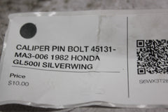 CALIPER PIN BOLT 45131-MA3-006 1982 HONDA GL500I SILVERWING