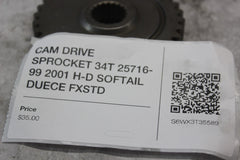 CAM DRIVE SPROCKET 34T 25716-99 2001 H-D SOFTAIL DUECE FXSTD