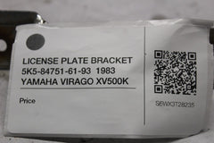 LICENSE PLATE BRACKET 5K5-84751-61-93  1983 YAMAHA VIRAGO XV500K