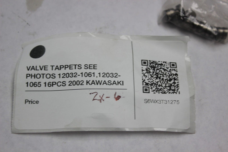 VALVE TAPPETS SEE PHOTOS 12032-1061,12032-1065 16PCS 2002 KAWASAKI ZX-6