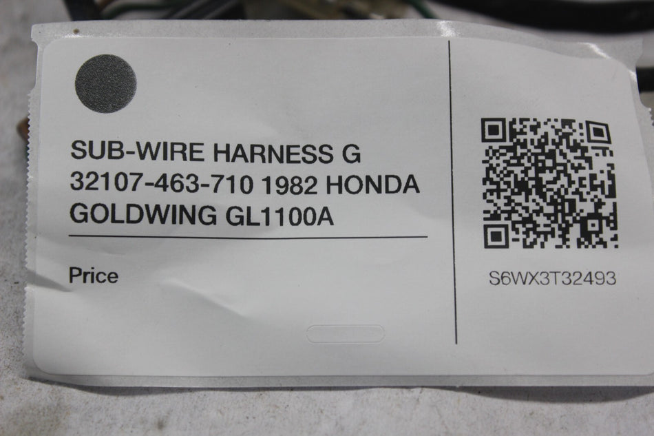 SUB-WIRE HARNESS G 32107-463-710 1982 HONDA GOLDWING GL1100A