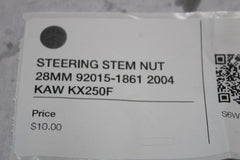 STEERING STEM NUT 28MM 92015-1861 2004 KAW KX250F