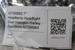 67700062 7" Headlamp Headlight Dual Halogen Harley Davidson 67700064