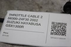 THROTTLE CABLE 2 58300-24F30 2002 SUZUKI HAYABUSA GSX1300R