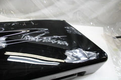 OEM Harley Davidson Saddlebag Bottom LEFT Gloss Black Silver Pinstripe 90200414