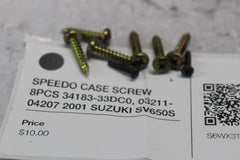 SPEEDO CASE SCREW 8PCS 34183-33DC0, 03211-04207 2001 SUZUKI SV650S