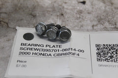 BEARING PLATE SCREW (3) 95701-06014-00  2000 HONDA CBR600F4