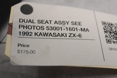 DUAL SEAT ASSY SEE PHOTOS 53001-1601-MA 1992 KAWASAKI ZX-6