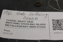 COVER, RIGHT SIDE (NH118MU STERLING SILVER METALLIC)83601-MB9-870ZA