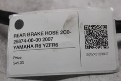 REAR BRAKE HOSE 2C0-25874-00-00 2007 YAMAHA R6 YZFR6