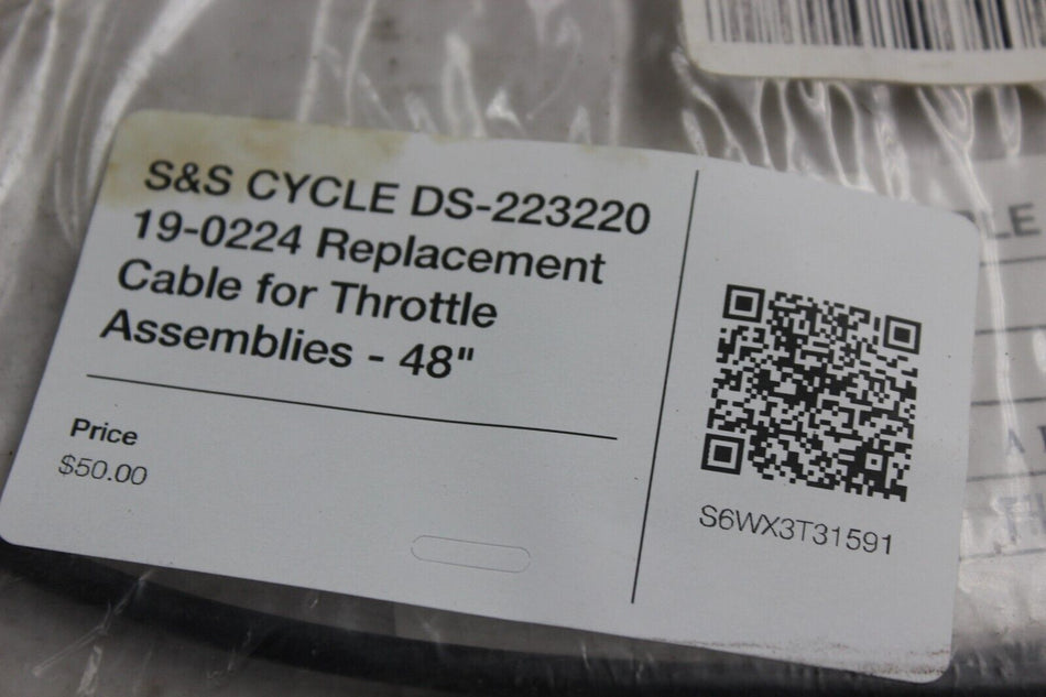 S&S CYCLE DS-223220 19-0224 Replacement Cable for Throttle Assemblies - 48"