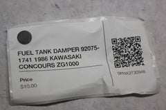 FUEL TANK DAMPER 92075-1741 1986 KAWASAKI CONCOURS ZG1000